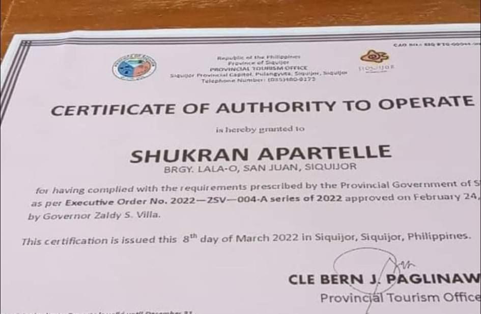 Shukran Apartelle Siquijor Eksteriør bilde